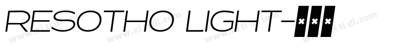 Resotho Light字体转换